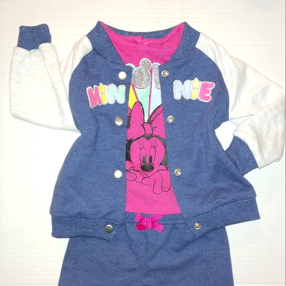 Absolutely Adorable DISNEY BABY☆MINNIE MOUSE☆Baby 3pc Jogger Jacket Set☆6-9mo. - Picture 2 of 16